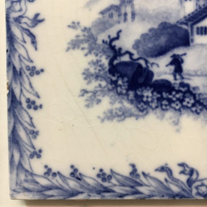 1850 minton painted pastoral scene delft tile 9969