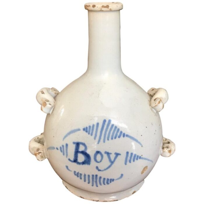 18th century boy drinking jar nevere france 1785 1