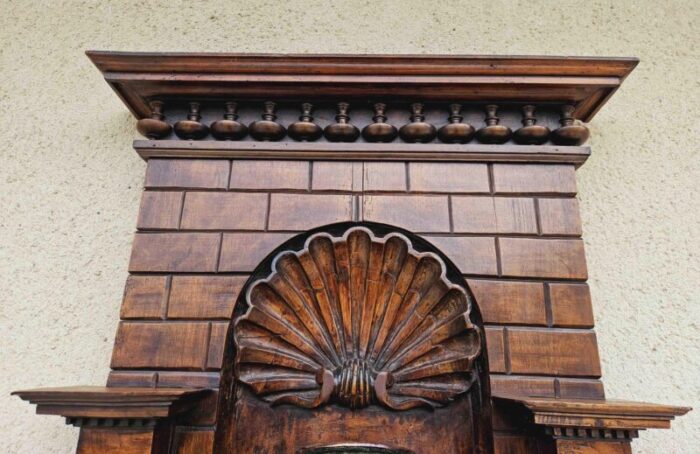 18th century fountain and walnut cabinet 5685