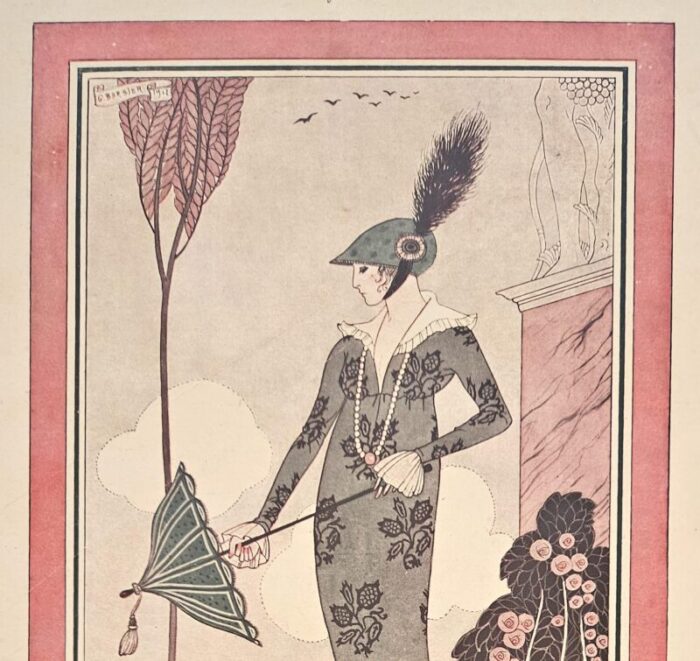 1912 french art deco fashion design by george barbier matted 8579