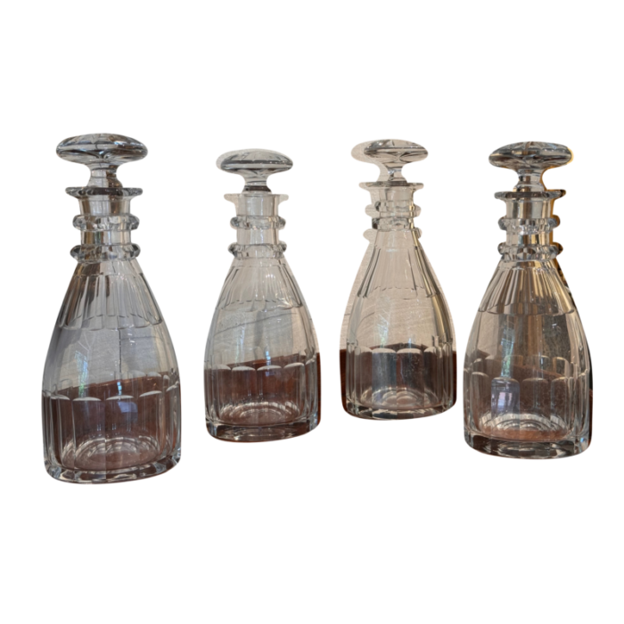 1920s glass decanters set of 4 1648