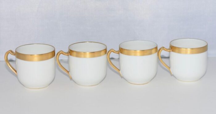 1920s haviland limoges france gold monogram demitasse cups set of 4 3220