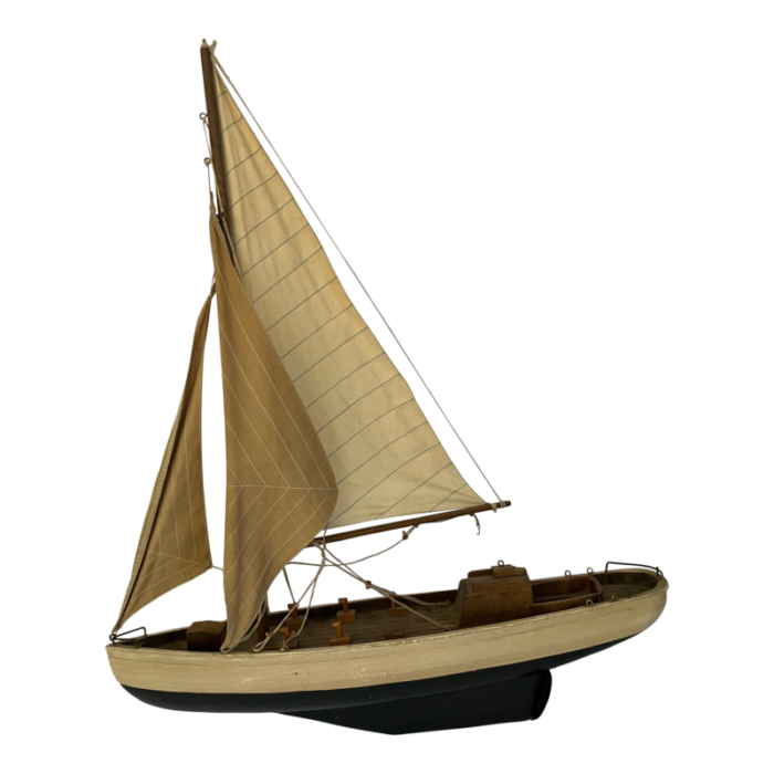 1920s traditional english wooden pond sailing boat 6568