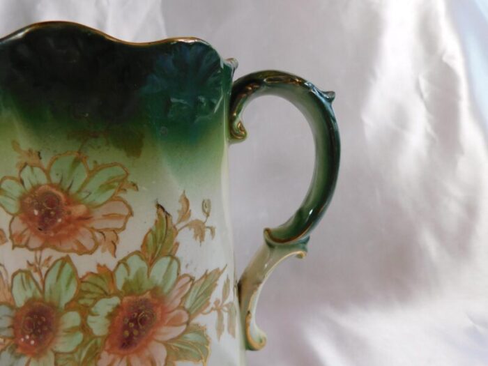 1930s compton green porcelain pitcher 5355