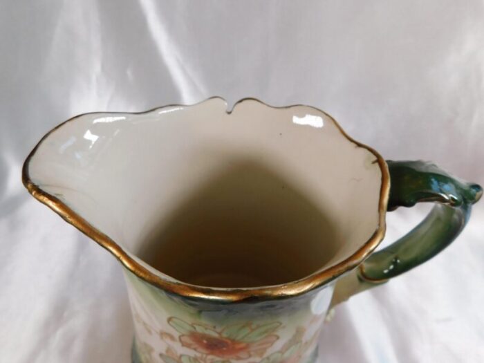 1930s compton green porcelain pitcher 8664