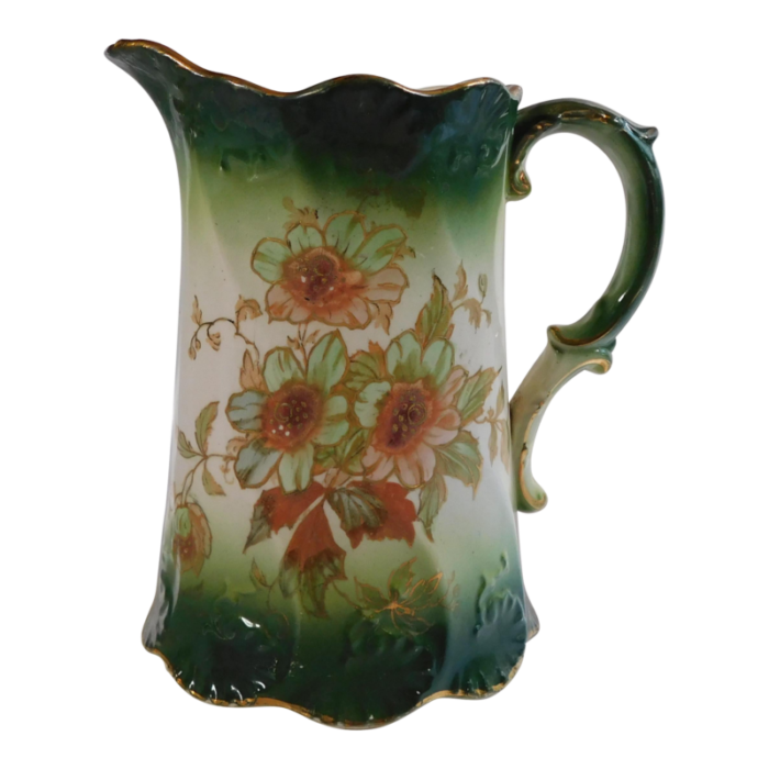 1930s compton green porcelain pitcher 8822