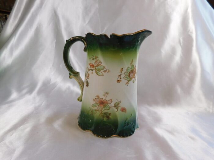 1930s compton green porcelain pitcher 9629