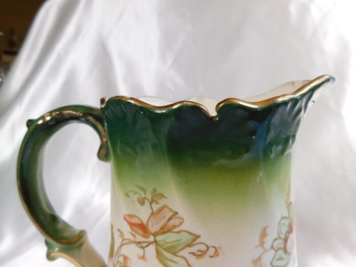 1930s compton green porcelain pitcher 9642