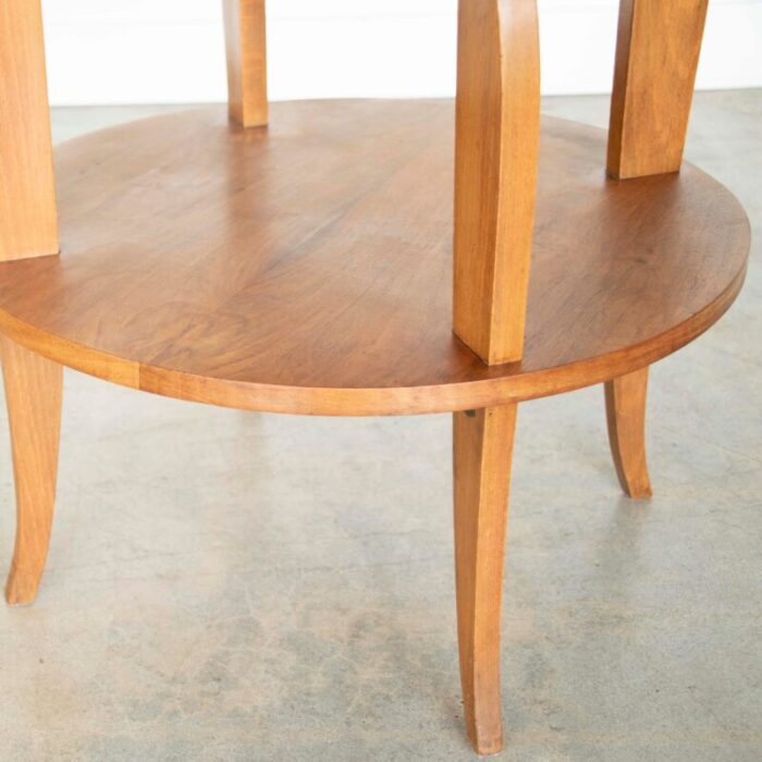 1930s french oak art deco gueridon table 0701