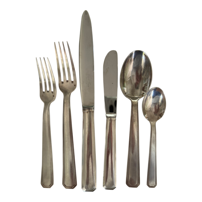 1930s haviland limoges 12 piece europ felix plated silverware 70 pieces 1604