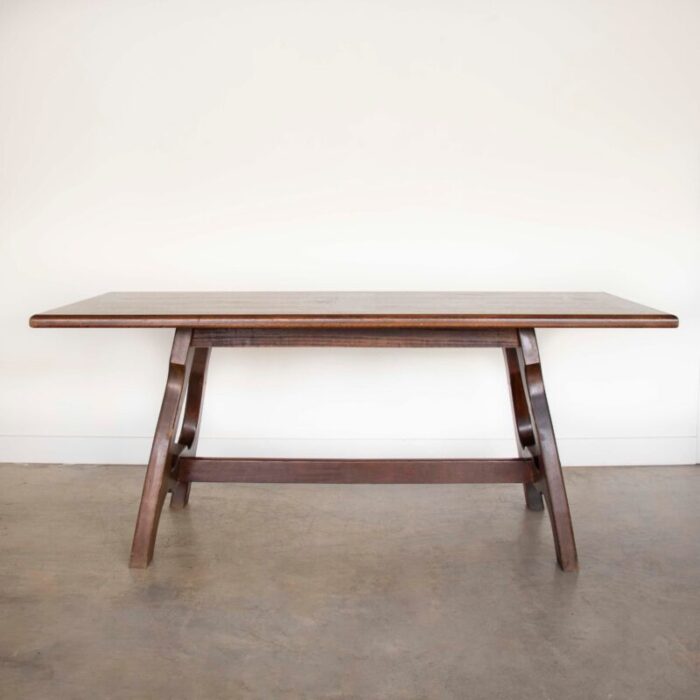 1940s french oak dining table by guillerme and chambron 9612