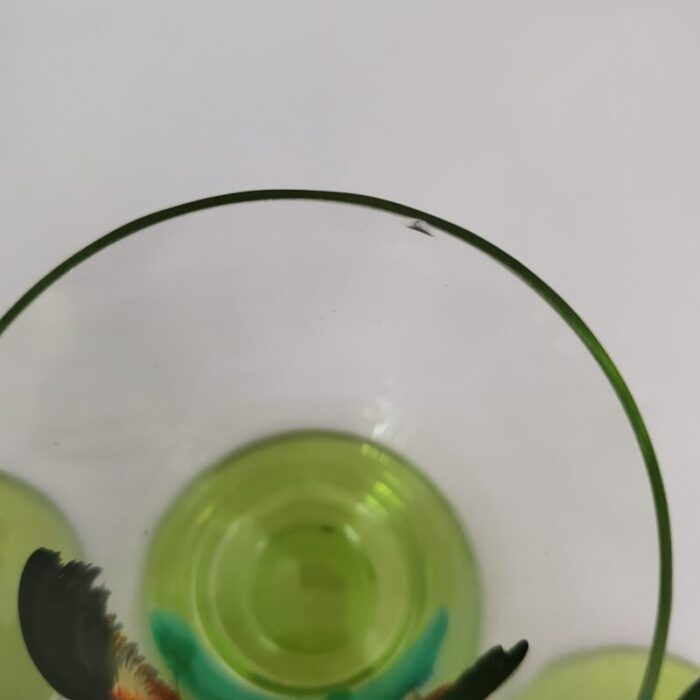 1940s hand painted juice glasses set of 6 6509