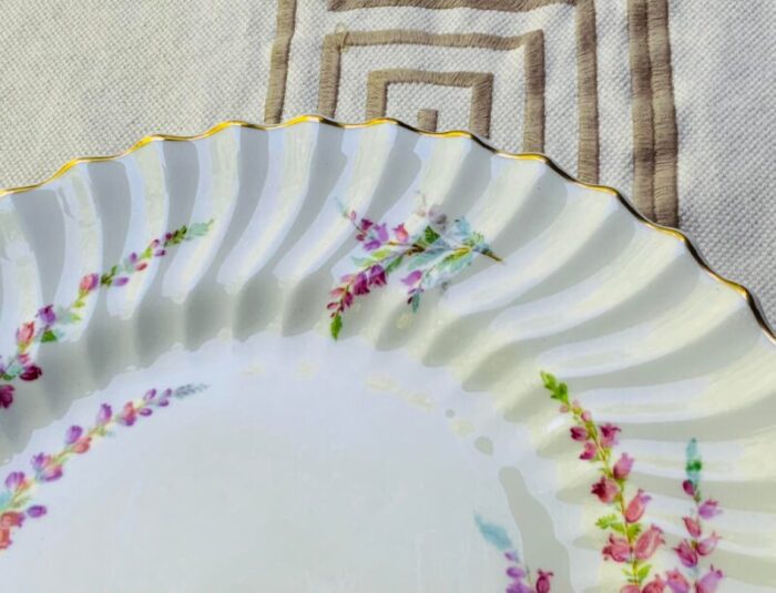 1940s royal doulton bone china bell heather hand painted dinner plates set of 5 0327