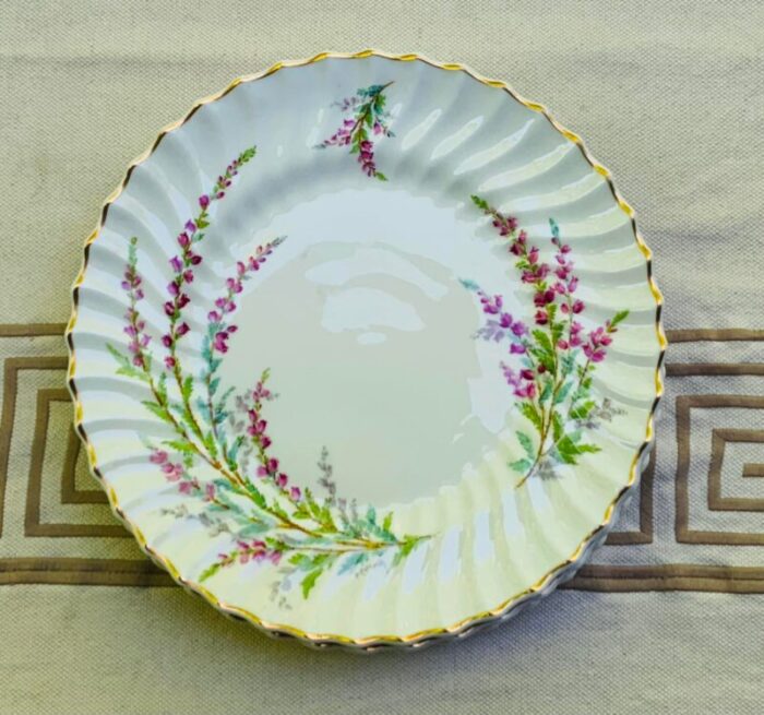 1940s royal doulton bone china bell heather hand painted dinner plates set of 5 3719