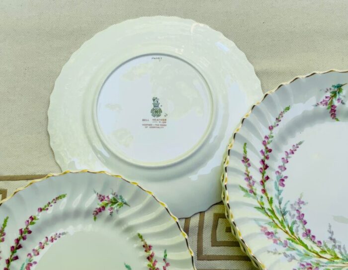 1940s royal doulton bone china bell heather hand painted dinner plates set of 5 6817