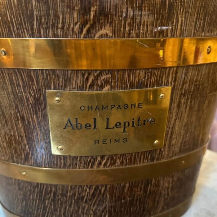 1950s art deco oak and brass french wine cooler by g lafitte for abel lepitre 3414