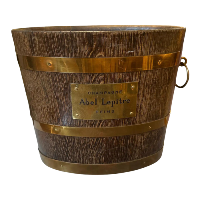 1950s art deco oak and brass french wine cooler by g lafitte for abel lepitre 7174