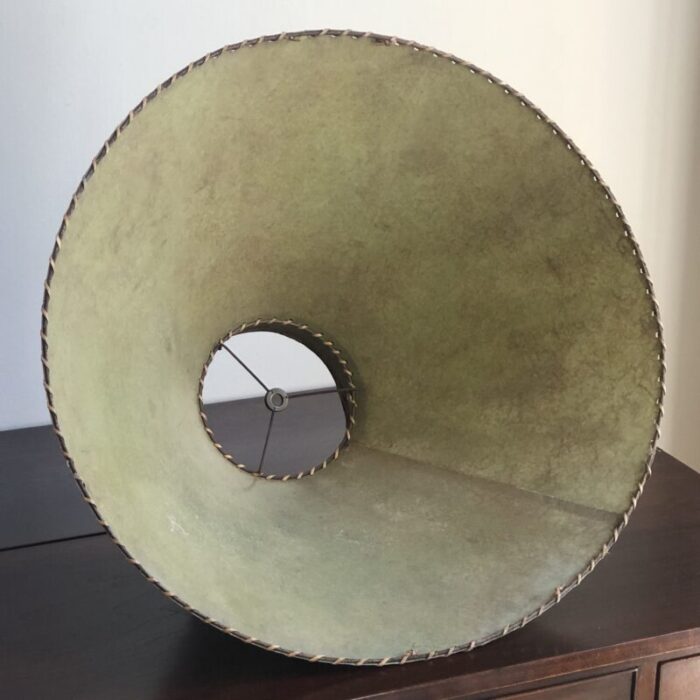 1950s mid century modern fiberglass lamp shade 0191