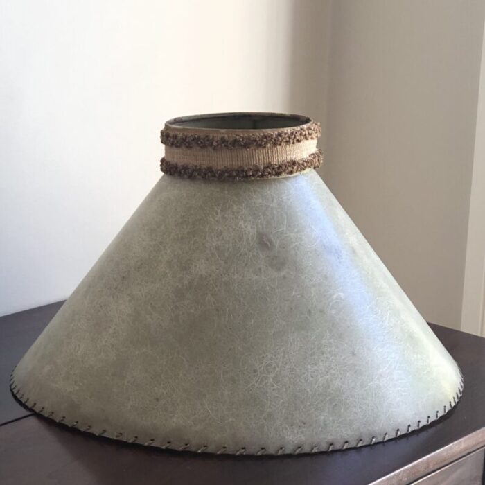 1950s mid century modern fiberglass lamp shade 2338