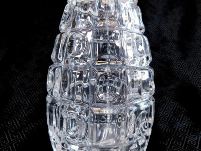 1950s tall crystal decanter with matching stopper 2329