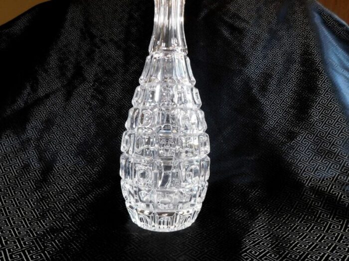 1950s tall crystal decanter with matching stopper 8739