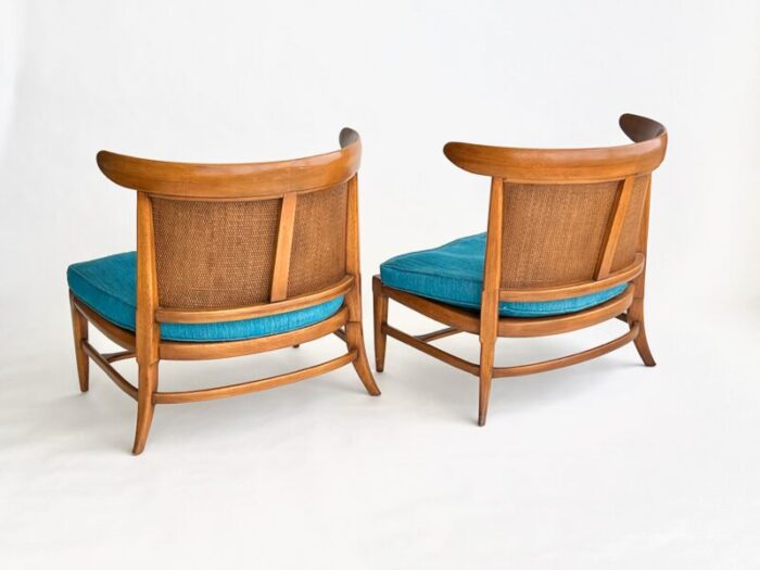 1950s tomlinson walnut and cane back slipper chairs by john lubberts and lambert mulder set of 2 0032