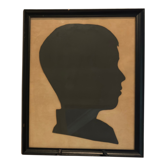 1960s hand cut silhouette of a young male 3697