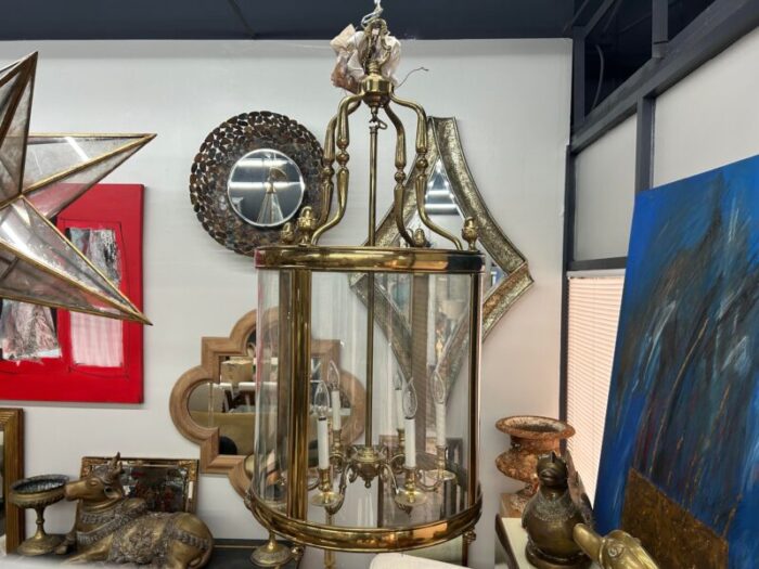 1960s italian brass and glass lantern 4185