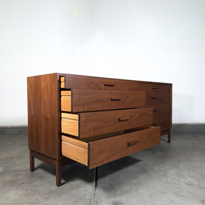 1960s mid century american studio craft walnut 8 drawer dresser by richard artschwager 1017