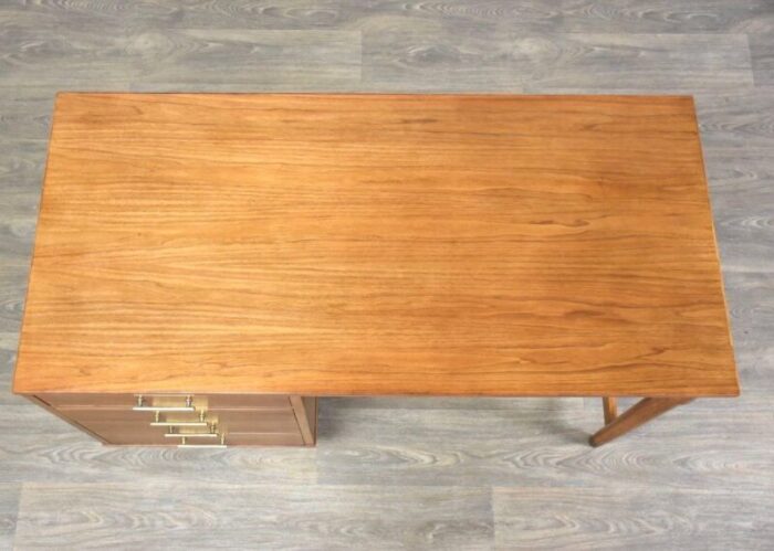 1960s mid century modern walnut desk 6184