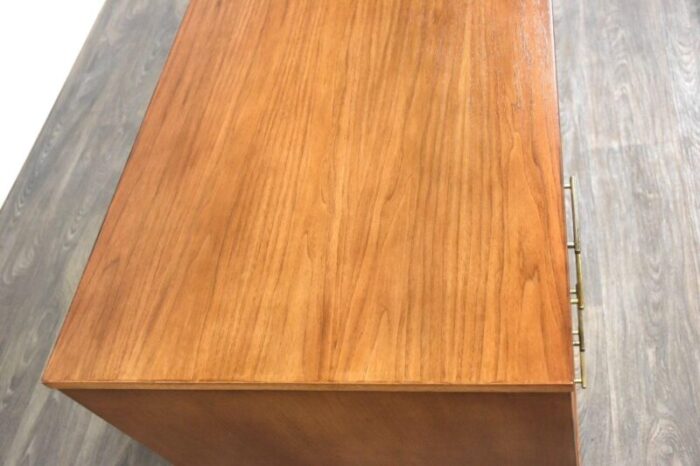 1960s mid century modern walnut desk 8491