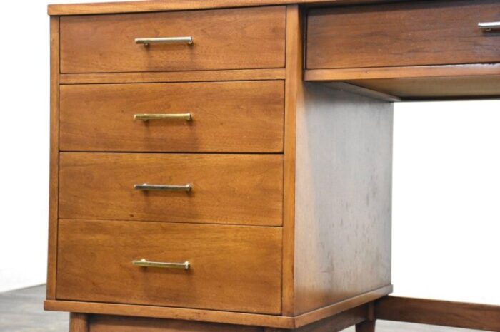 1960s mid century modern walnut desk 8882