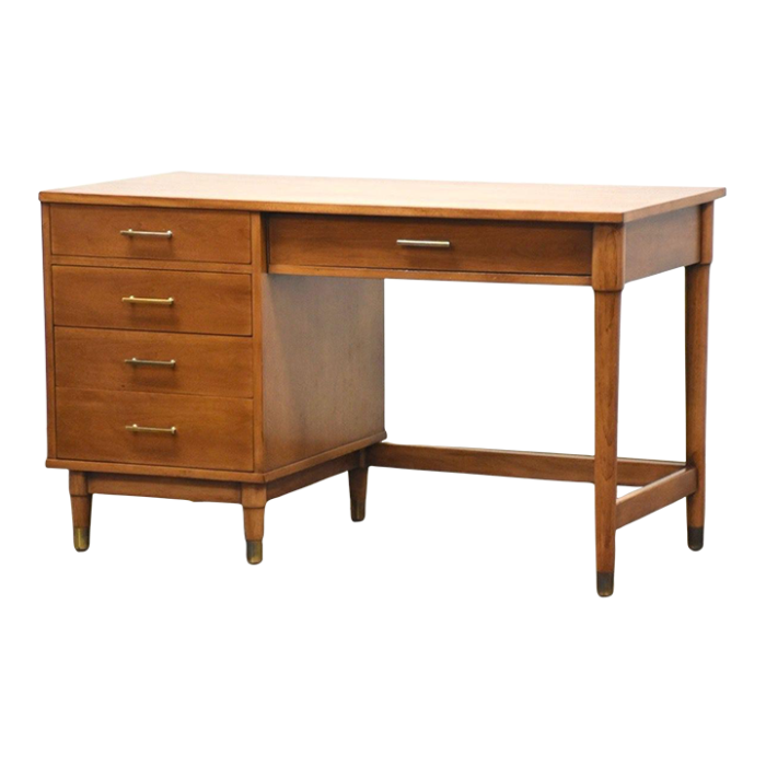 1960s mid century modern walnut desk 8906