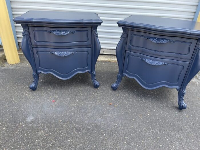 1960s pair of vintage french provincial nightstands 5070