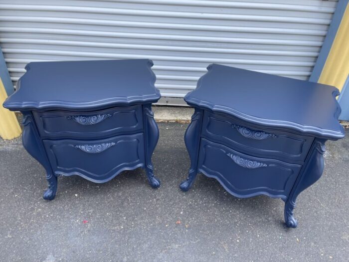 1960s pair of vintage french provincial nightstands 8744