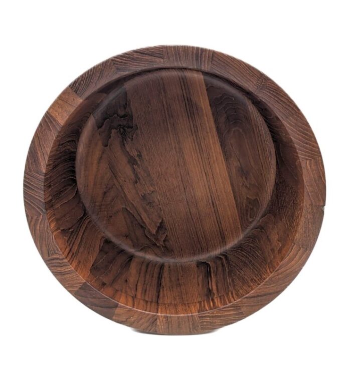 1960s richard nissen staved and lathed teak wood bowl 0233