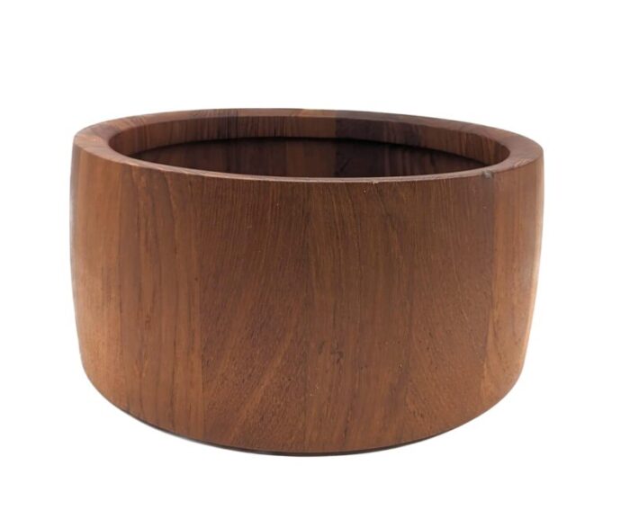 1960s richard nissen staved and lathed teak wood bowl 0920