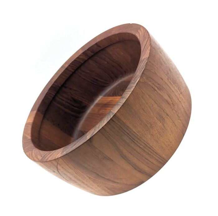 1960s richard nissen staved and lathed teak wood bowl 2153