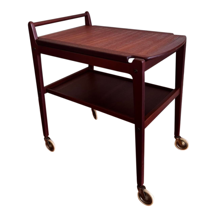 1960s swedish modern mid century erik gustafsson for mobelfabrik teak and rosewood bar cart 6776