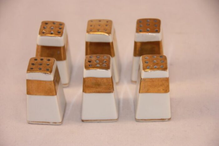 1960s vintage individual salt and peppar shakers set of 6 2891