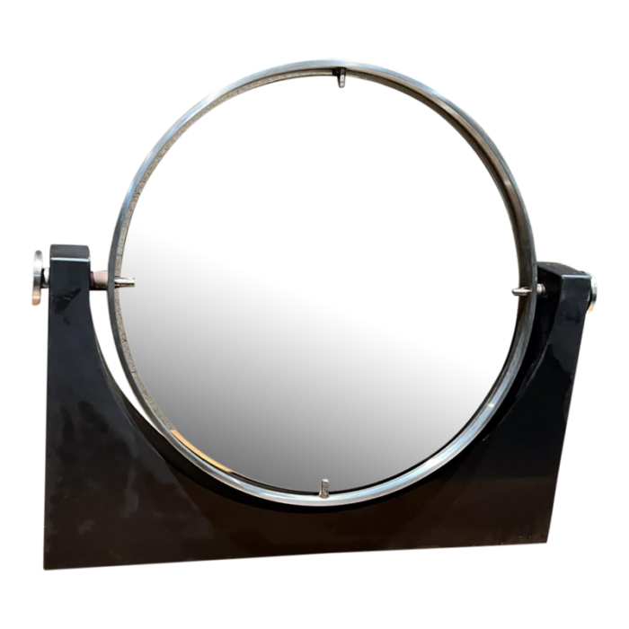 1970s angelo mangiarotti italian tabletop vanity mirror marble 8729