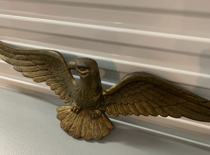 1970s brass eagle wall hanging 4817