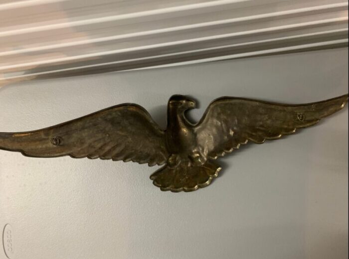 1970s brass eagle wall hanging 5752