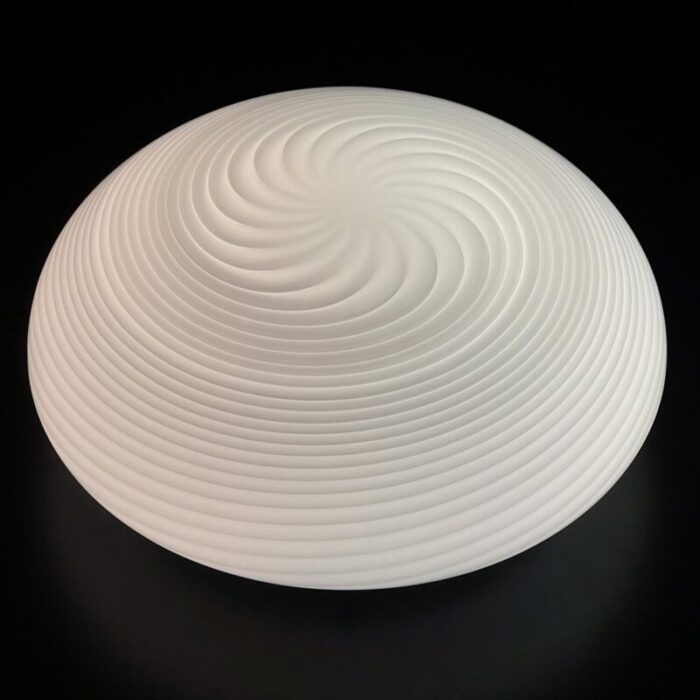 1970s classic swirl murano glass ceiling or wall lamp italy 4105