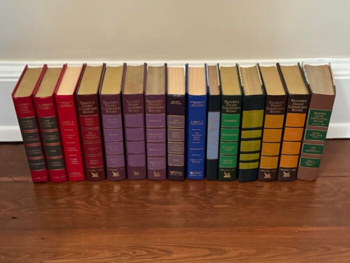 1970s colorful set of readers digest books set of 15 9606