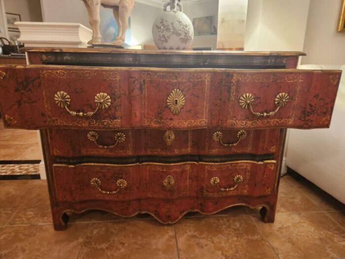 1970s vintage leather wrapped dresser 1914