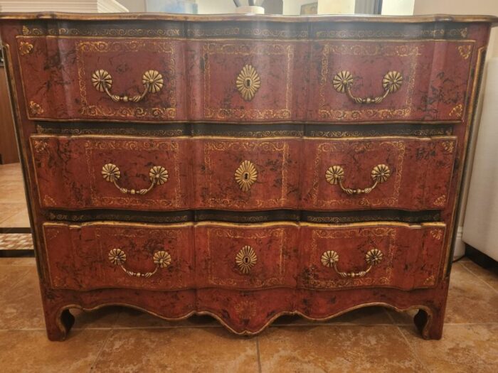 1970s vintage leather wrapped dresser 6146