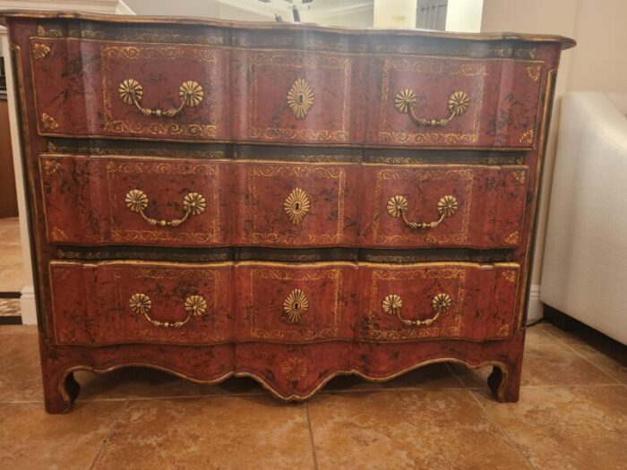 1970s vintage leather wrapped dresser 9844