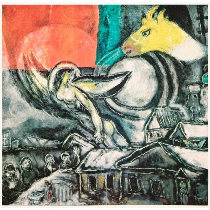 1972 after marc chagall easter full color parisian print 5237