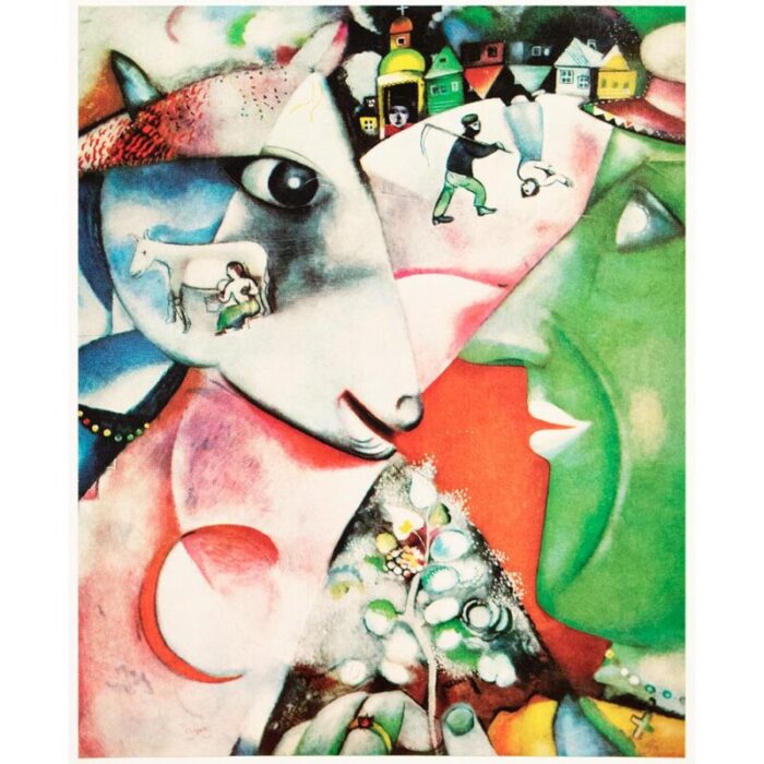 1972 after marc chagall i and the village full color parisian print 2776